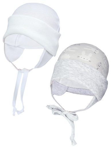 TUPTAM Erstlingsmütze TupTam Baby Erstlingsmütze mit Ohrenklappen 2er Pack mehr Online Outlet