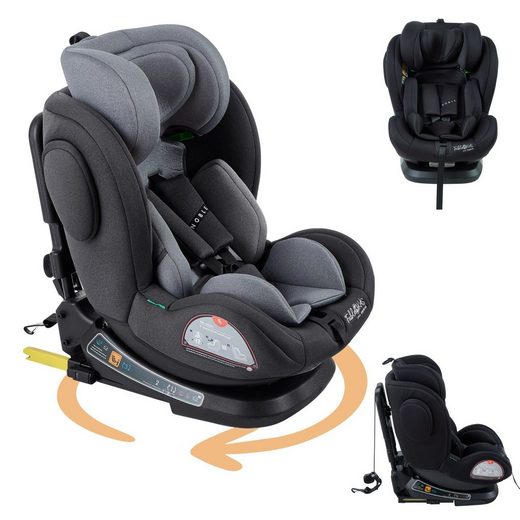 FABLEKIDS Autokindersitz Autositz Kinderautositz 360° drehbar Isofix 40 -150 cm ECE R129/03 ab: 0 Monate, bis: 5 Jahre, ab: 1,00 kg, bis: 36,00 kg, (Grau) mehr Versandkostenfrei