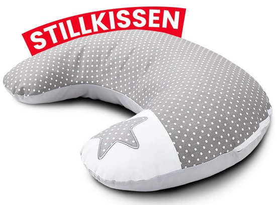 AMILIAN Stillkissen Lagerungskissen - Seitenschläferkissen - Stillkissen klein Schwangerschaftskissen zum Schlafen, pregnancy pillow mit Füllung inkl. Bezug mit Stickerei (60x42 cm), für Mütter und Babys mehr Hotsell