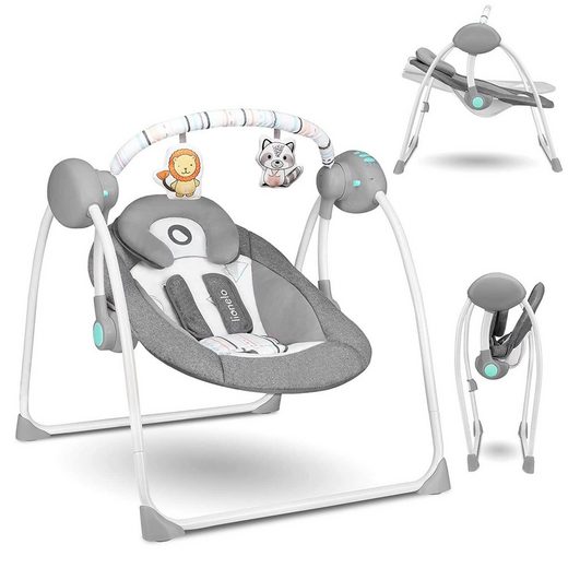 LIONELO Babywippe Ruben Wippfunktion Timer Eingespielte Melodien geräuschlose Funktion mehr Top Angebot
