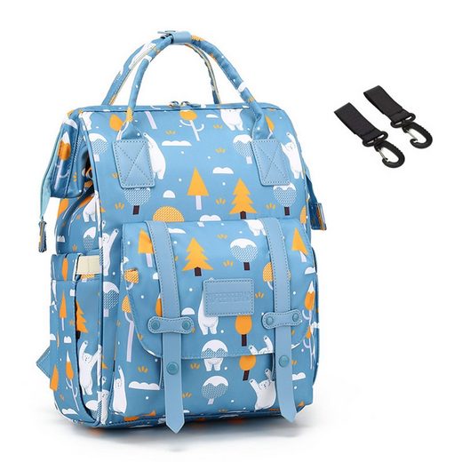 REDOM Wickelrucksack Wickeltasche Rucksack Baby Multifunktions-Babytaschen wasserabweisend (Windeln Babyflasche Milchfläsche Rucksack Tasche mit USB-Anschluss, Multifunktional, Babytasche, Wickelrucksack), mit Kinderwagen-Haken Nur für heute