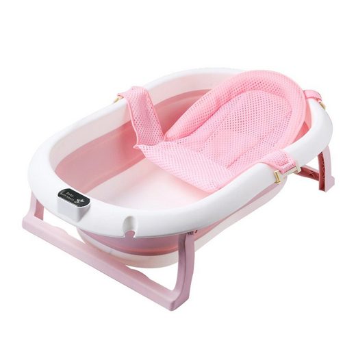 DAKYAM Babybadewanne Faltbadewanne Badewanne Babywanne, Größe: 80 cm × 50 cm × 21 cm mit verstellbarer Netz–Matratze mehr Kostenloser Versand international