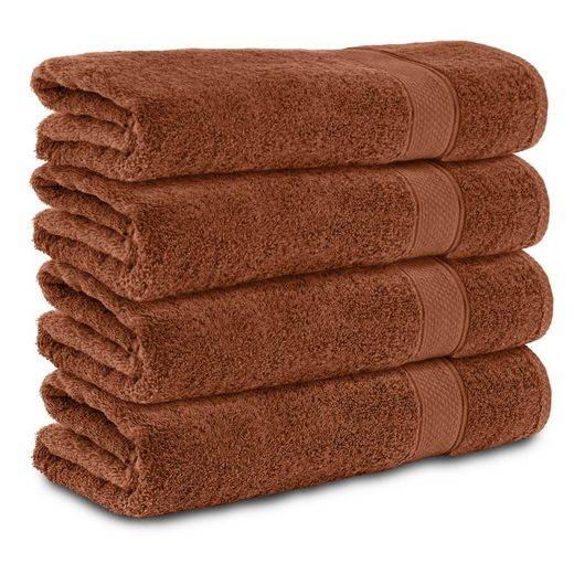 KOMFORTEC Badetücher 100% Baumwolle, 470 g/m² Frottee (4-St), Handtücher 70x140 cm Set, Weich mehr 2025