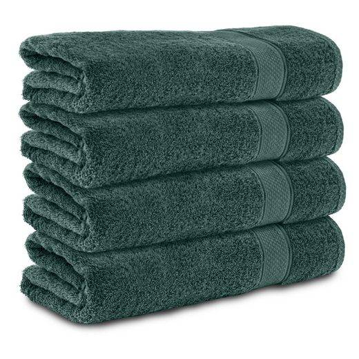 KOMFORTEC Badetücher 100% Baumwolle, 470 g/m² Frottee (4-St), Handtücher 70x140 cm Set, Weich mehr Angebote