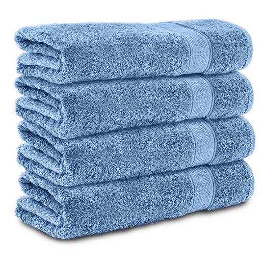KOMFORTEC Badetücher 100% Baumwolle, 470 g/m² Frottee (4-St), Handtücher 70x140 cm Set, Weich mehr Angebote