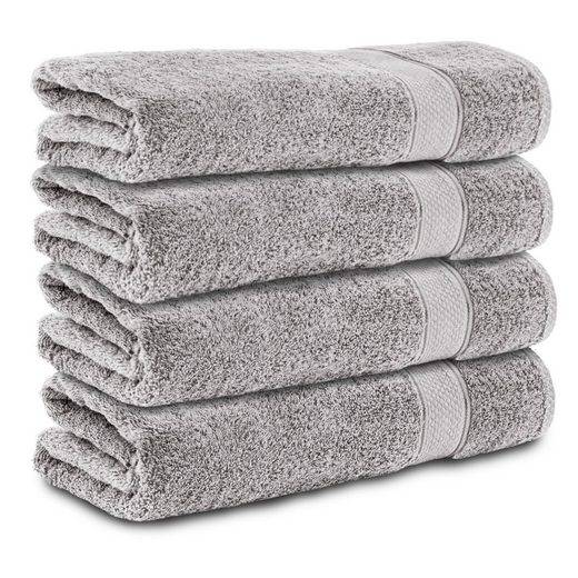 KOMFORTEC Badetücher 100% Baumwolle, 470 g/m² Frottee (4-St), Handtücher 70x140 cm Set, Weich mehr Angebote