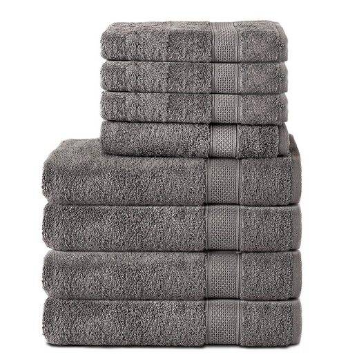 KOMFORTEC Handtuch Set 100% Baumwolle, 4 Badetücher 70x140 und 4 Handtücher 50x100 cm Frottee (Packung, 8-St), Badehandtuch & XXL Saunatuch, Weich, Towel, Groß mehr Versandkostenfrei