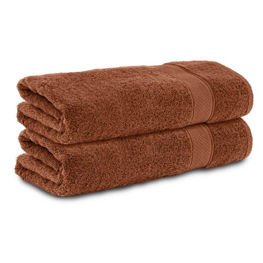 KOMFORTEC Badetücher 100% Baumwolle, 470 g/m² Frottee (2-St), Handtücher 70x140 cm Set, Weich mehr Neueste Stile