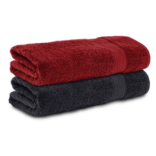 KOMFORTEC Badetücher 100% Baumwolle, 470 g/m² Frottee (2-St), Handtücher 70x140 cm Set, Weich mehr Letzter Tag