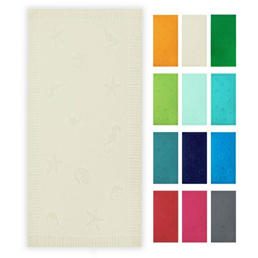 ZOLLNER Strandtuch Frottier (1-St), 100 x 200 cm, 100% Baumwolle, vom Hotelwäschespezialisten mehr Kostenloser Versand