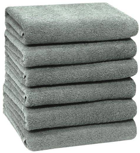 ZOLLNER Handtücher Walkfrottier (6-St), 50 x 100 cm, 100% Baumwolle, vom Hotelwäschespezialisten mehr Begrenztes Angebot