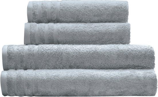 KLEINE WOLKE Handtuch Set Royal Frottier (Set, 4-St), Uni Farben, Handtücher, Duschtücher, Bordüre, weich mehr Heißer Verkauf