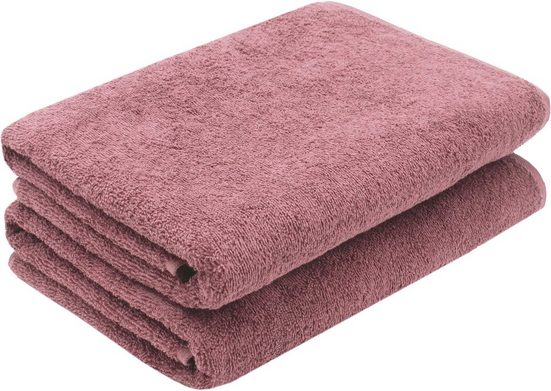 ZOLLNER Duschtücher Walkfrottier (2-St), 70 x 140 cm, 100% Baumwolle, alle Farben bis 95°C waschbar mehr Osterangebot