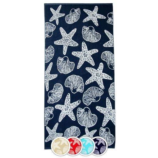 ZOLLNER Strandtuch Frottee (1-St), 90 x 180 cm, 100% Baumwolle, mit Meerestier-Design mehr Begrenztes Angebot