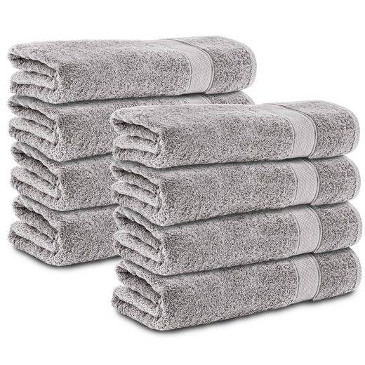 KOMFORTEC Badetücher 100% Baumwolle, 470 g/m² Frottee (8-St), Handtücher 70x140 cm Set, Weich mehr 2025