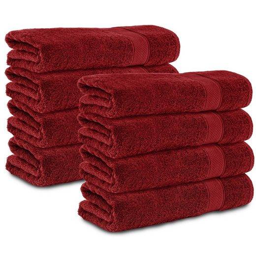 KOMFORTEC Badetücher 100% Baumwolle, 470 g/m² Frottee (8-St), Handtücher 70x140 cm Set, Weich mehr im Angebot