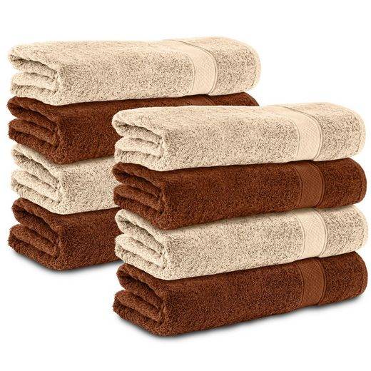 KOMFORTEC Badetücher 100% Baumwolle, 470 g/m² Frottee (8-St), Handtücher 70x140 cm Set, Weich mehr im Angebot