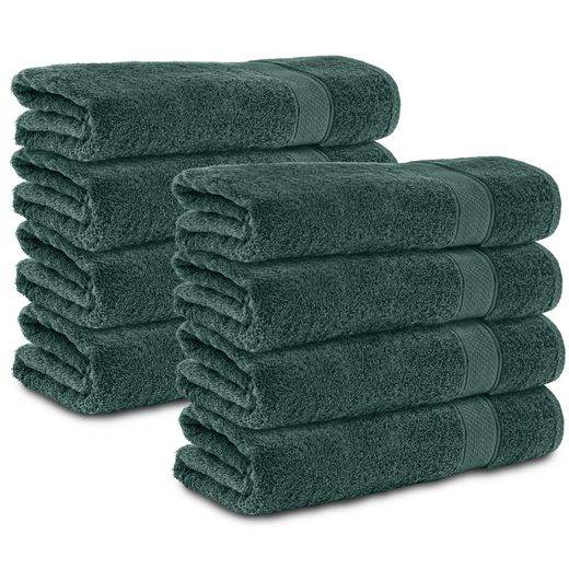 KOMFORTEC Badetücher 100% Baumwolle, 470 g/m² Frottee (8-St), Handtücher 70x140 cm Set, Weich mehr im Angebot