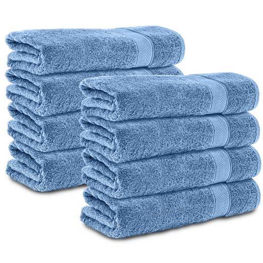 KOMFORTEC Badetücher 100% Baumwolle, 470 g/m² Frottee (8-St), Handtücher 70x140 cm Set, Weich mehr im Angebot