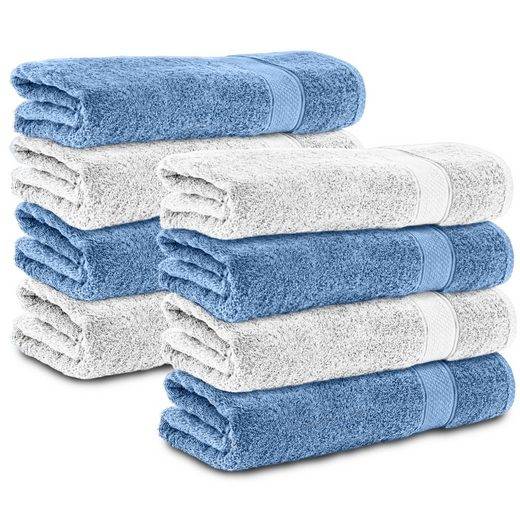 KOMFORTEC Badetücher 100% Baumwolle, 470 g/m² Frottee (8-St), Handtücher 70x140 cm Set, Weich mehr im Angebot