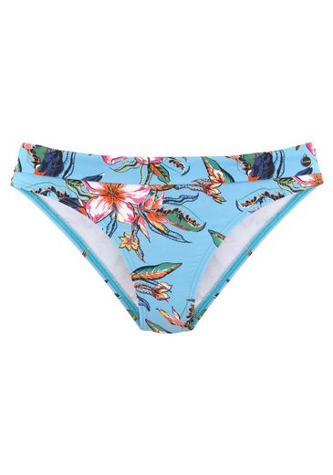 LASCANA Bikini-Hose Malia mit Umschlagbund mit tropischem Print mehr Sonderangebote