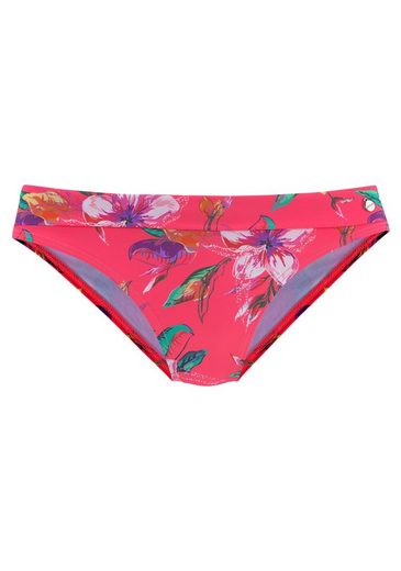LASCANA Bikini-Hose Malia mit Umschlagbund mit tropischem Print mehr Sonderangebote