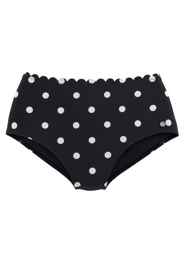 LASCANA Highwaist-Bikini-Hose Jada Mit Muschelkante und Punkten mehr Zeitbegrenzte Promotion