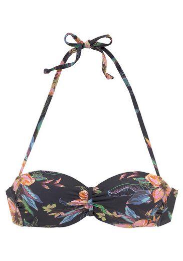 LASCANA Bügel-Bandeau-Bikini-Top Malia mit tropischem Print mehr Black Friday Preise