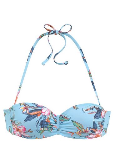 LASCANA Bügel-Bandeau-Bikini-Top Malia mit tropischem Print mehr Black Friday Preise