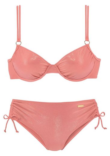 LASCANA Bügel-Bikini mit goldfarbener Glanzbeschichtung mehr zollfrei