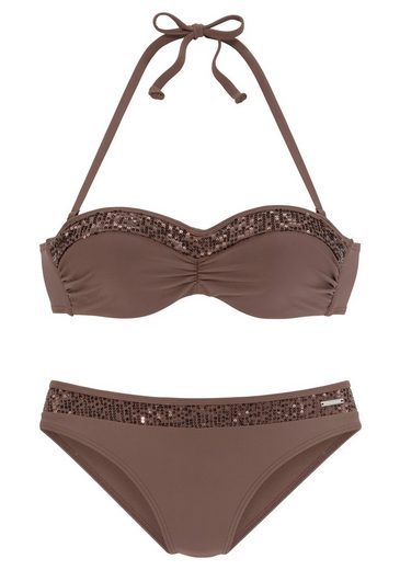 BRUNO BANANI Bügel-Bandeau-Bikini mit Pailletten mehr Letzter Tag