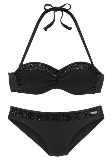 BRUNO BANANI Bügel-Bandeau-Bikini mit Pailletten mehr Letzter Tag