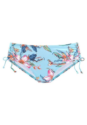 LASCANA Bikini-Hose Malia mit seitlicher Raffung mit tropischem Print mehr zollfrei