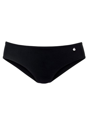 LASCANA Bikini-Hose Merilyn uni und bedruckt in klassischer Form mehr Auslauf