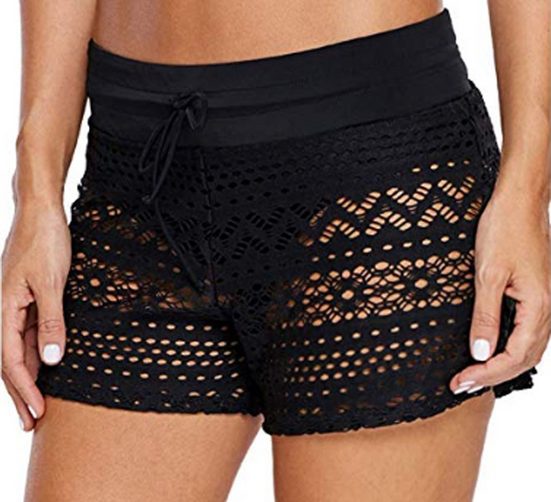 BADEKÖNIG Badeshorts Hotpants in Häkeloptik mit integrietem Badeslip mehr Verkauf