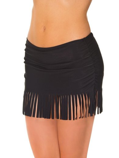 AQUARTI Bikini-Hose Aquarti Damen Bikinihose mit Rock Seitliche Raffung mehr Zeitlich begrenztes Angebot