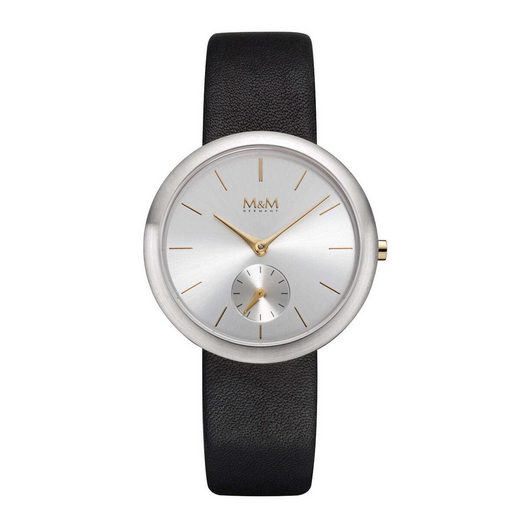 M&M Quarzuhr Armbanduhr Damen Leder New Classic (1-tlg), Analoguhr rund mit Lederarmband, Designer Uhr, deutsche Manufaktur, inkl. edles Etui mehr Heißer Verkauf