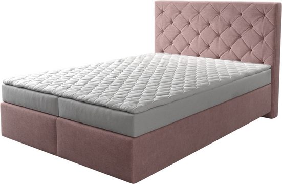 DELIFE Boxspringbett Dream-Great Mikrofaser Grau 120x200 cm mit Matratze und Topper mehr 2025