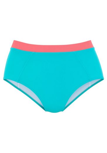 LASCANA ACTIVE Highwaist-Bikini-Hose Janni mit kontrastfarbigen Bündchen mehr Fabrik Onlineshop