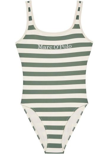 MARC O'POLO Badeanzug tiefer Rückenausschnitt, Logoschriftzug vorn mehr Black Friday Preise