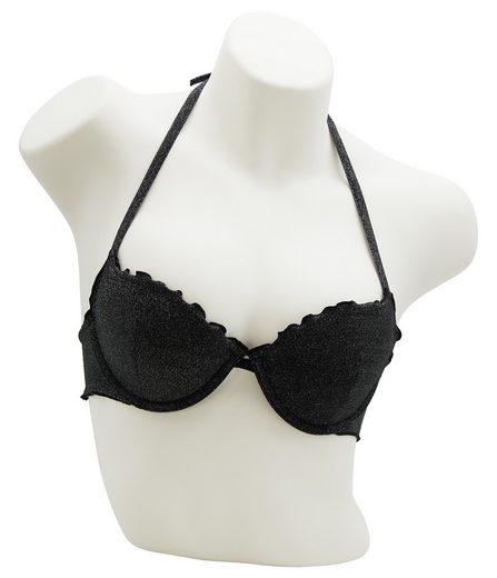 MISS BEACH Bügel-Bikini-Top Lurex leicht wattiert, Glitzer Bikini-Oberteil mehr Schlussverkauf