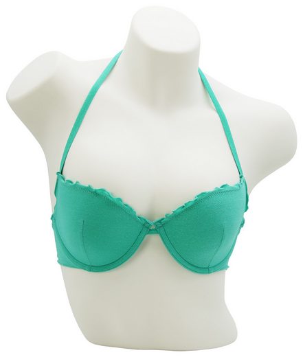 MISS BEACH Bügel-Bikini-Top Lurex leicht wattiert, Glitzer Bikini-Oberteil mehr Schlussverkauf
