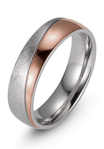 FIRETTI Trauring Schmuck Geschenk "LIEBE" mit Vertiefung, ca. 7,0mm breit mit Zirkonia (synth) mehr Räumungsverkauf