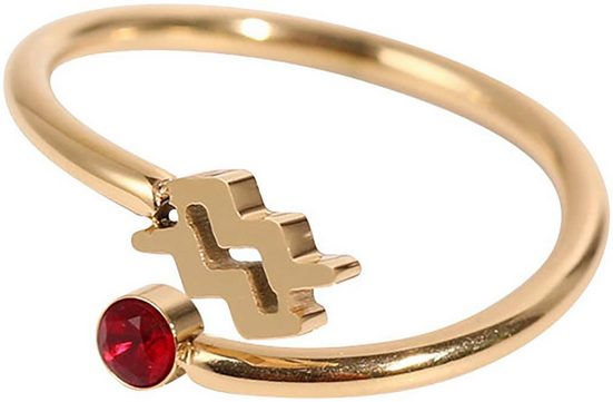 FIRETTI Fingerring Schmuck Geschenk Damenring Sternzeichen Made in Germany - mit Zirkonia (synth) mehr Super Rabatt