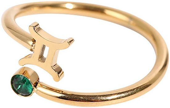 FIRETTI Fingerring Schmuck Geschenk Damenring Sternzeichen Made in Germany - mit Zirkonia (synth) mehr Super Rabatt