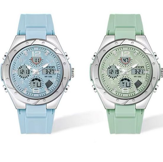 TIDY Quarzuhr MODISCHE SAMDA Damenuhr in 2 trendige Farben Chrono Look mehr Begrenzt auf 3 Tage