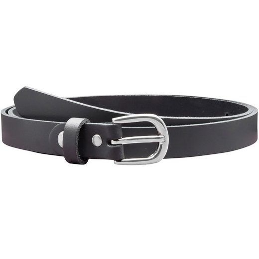 COLOGNEBELT Ledergürtel A8-SL Ledergürtel in Rot - 2 cm Breit - mit silberner abgerundeter Gürtelschließe - modern, leger, klassisch mehr Weihnachtsangebot