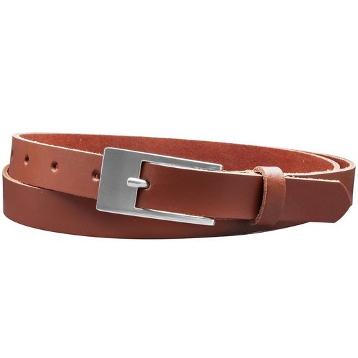 COLOGNEBELT Ledergürtel A4-SL 2 cm breiter Gürtel echt Leder in Cognac mit stilvoller Gürtelschließe, leger und modern mehr Heißer Verkauf