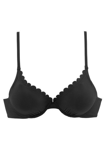 LASCANA Bügel-Bikini-Top Scallop mit Wattierung mehr Outlet