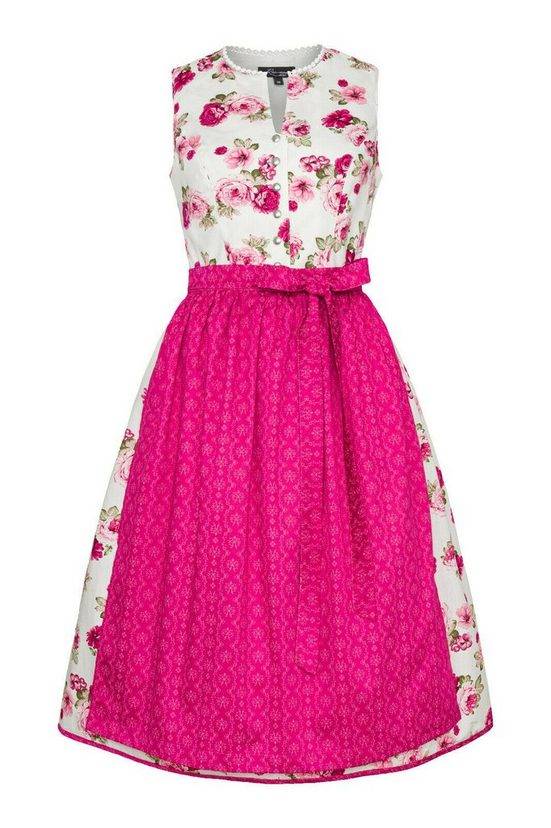 RAMONA LIPPERT Dirndl Astrid 2-teilig hochgeschlossen Rosenmotiv Rocklänge 65 cm mehr Online Shopping